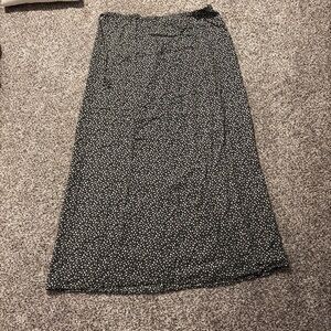 Vintage Black and White Maxi Skirt